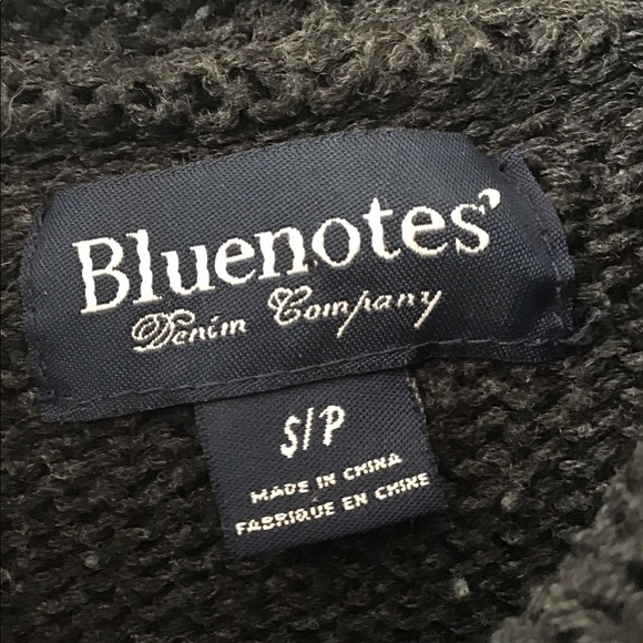 Womens Blue Notes Zip up Sweater - Picture 3 of 4